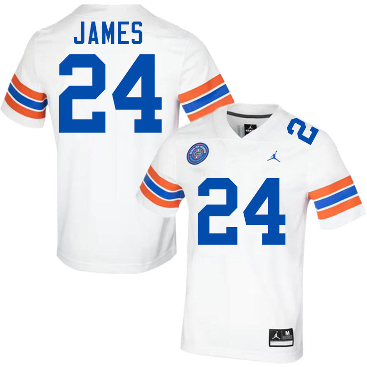 #24 Kamran James Gators Jersey,Florida Gators College Football Jerseys Stitched-Throwback White